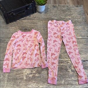 Cuddl Duds Pink Butterfly Kids Pajama Set